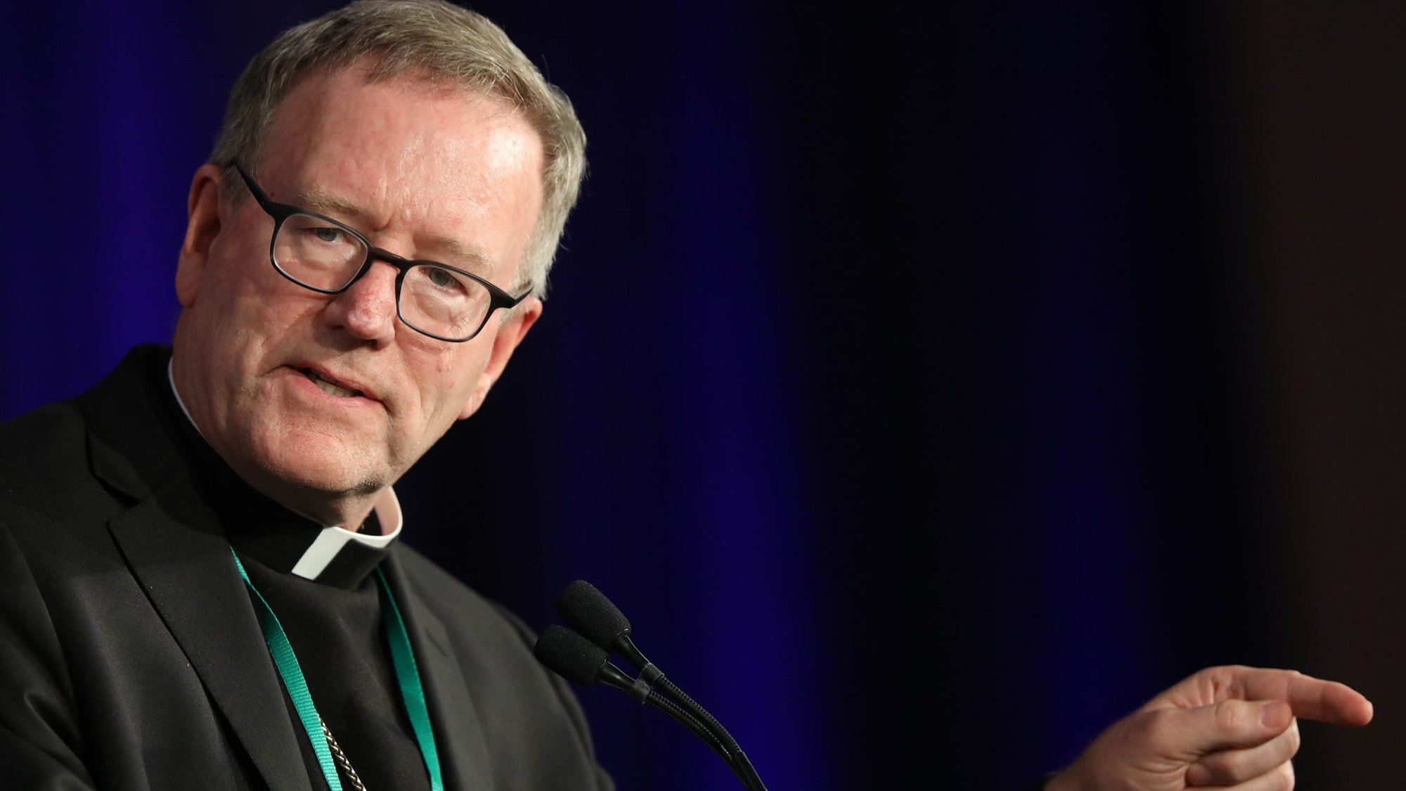 Los Angeles Auxiliary Bishop Robert E. Barron speaks on the first day of the spring general assembly of the U.S. Conference of Catholic Bishops in Baltimore June 11, 2019. (CNS photo/Bob Roller)