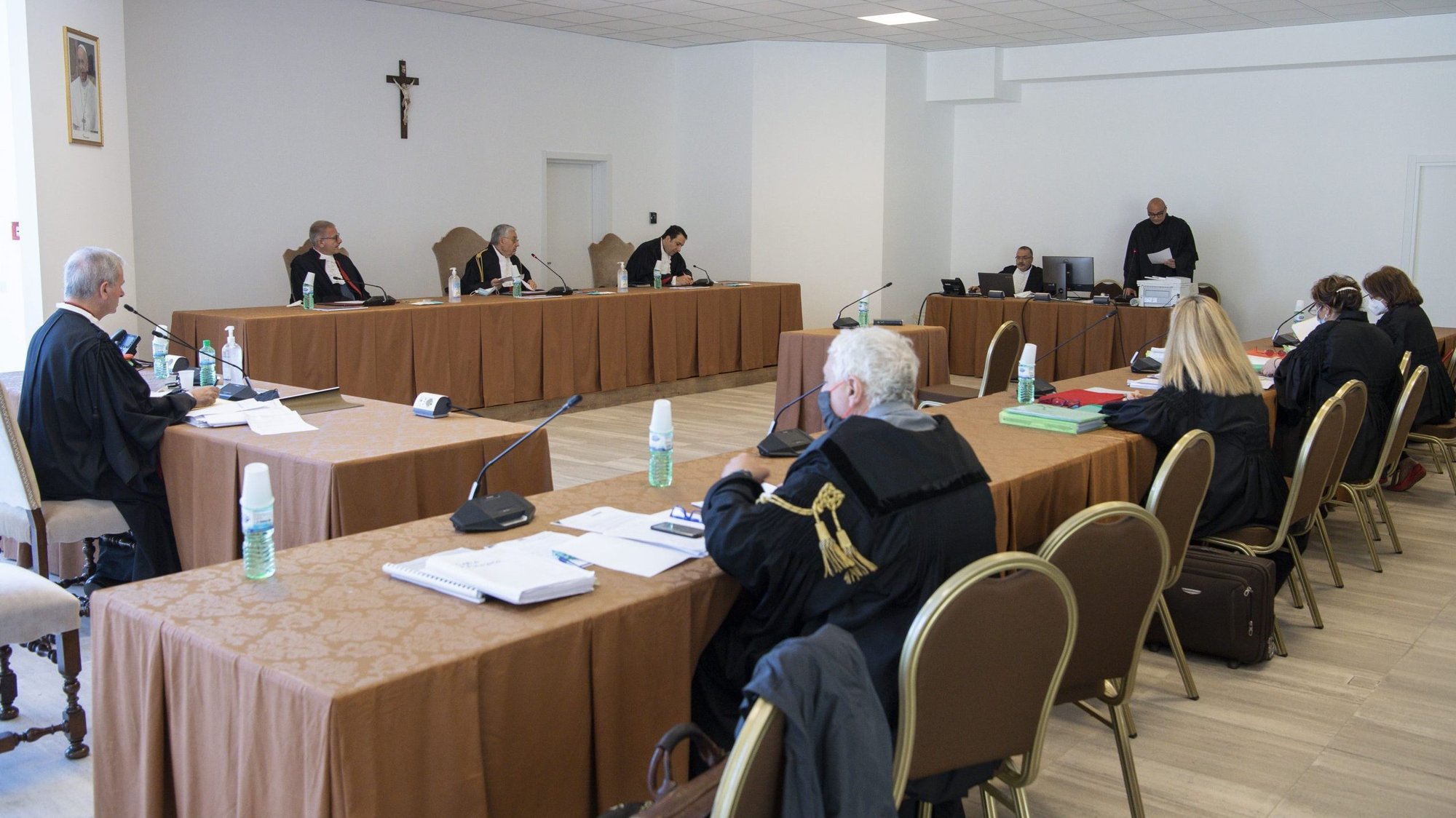 A new multifunction room at the Vatican Museums is pictured during the trial of two priests by the Vatican City State court June 7, 2021. (CNS photo/Vatican Media)