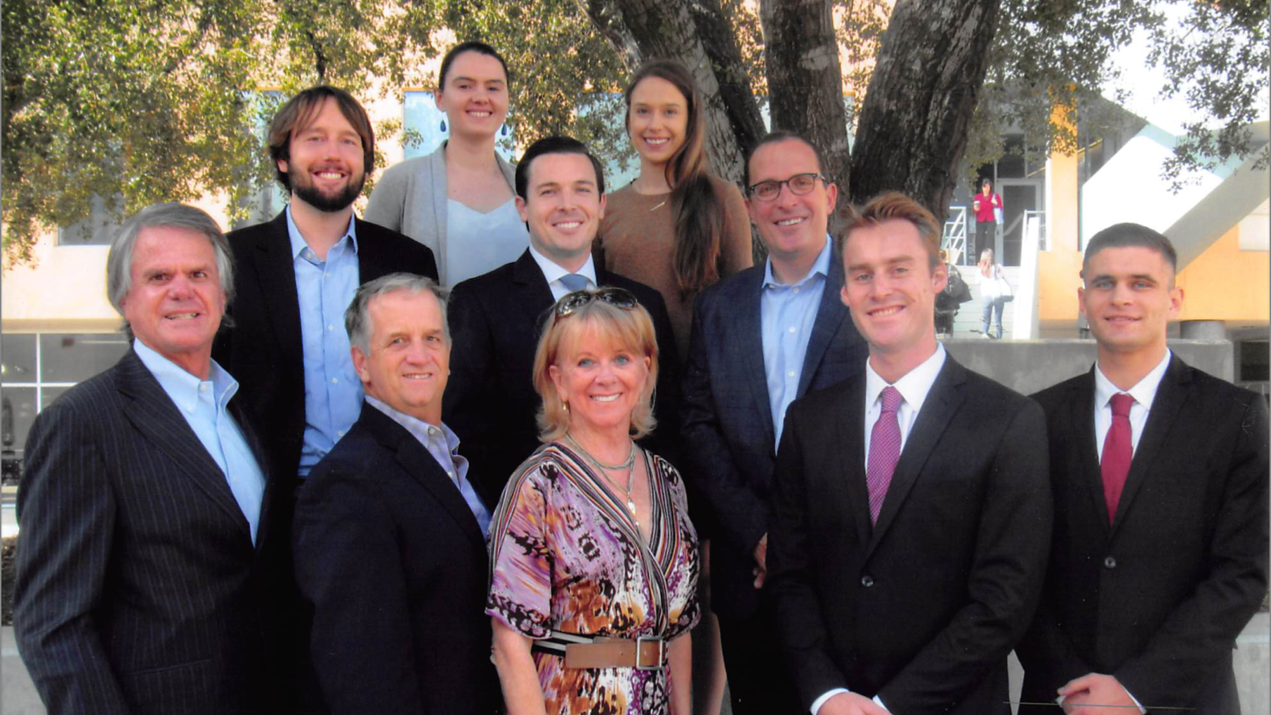 William H. Hannon Foundation Board Members with Loyola Law School William H. Hannon Scholars and Loyola Law School Dean Michael Waterstone in 2019. (William H. Hannon Foundation)