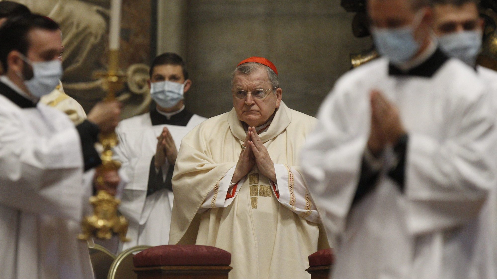 U.S. Cardinal Raymond L. Burke, pictured in an Oct. 1, 2020, photo in Rome. (CNS photo/Paul Haring)