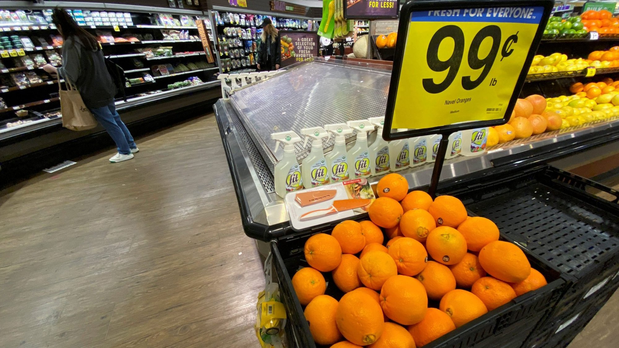 A supermarket is seen in this illustration photo. On Aug. 16, 2021, the Biden administration approved a permanent increase of over 25% for food stamp benefits known as the Supplemental Nutrition Assistance Program, or SNAP. (CNS photo/Patrick T. Fallon, Reuters)