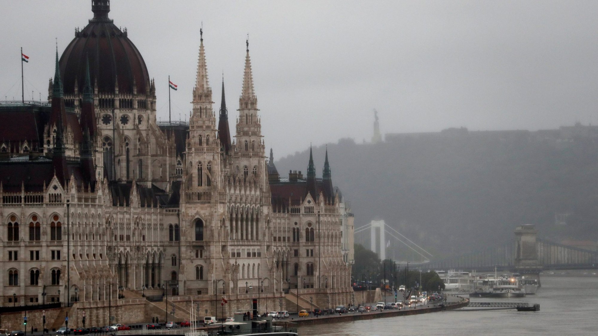 The Hungarian Parliament is seen across the Danube river in Budapest, Hungary, May 30, 2019. Pope Francis is scheduled to celebrate the closing Mass of the 52nd International Eucharistic Congress in Budapest Sept. 12. (CNS photo/Bernadett Szabo, Reuters)