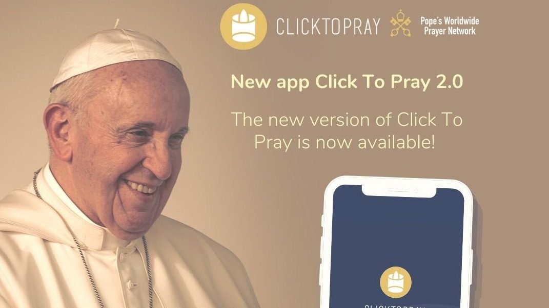 A new version of the Click to Pray 2.0 app, available for iOS and Android phones, encourages prayers for the Synod of Bishops. The app is an initiative of the Pope's Worldwide Prayer Network. (CNS photo/courtesy Pope's Worldwide Prayer Network)