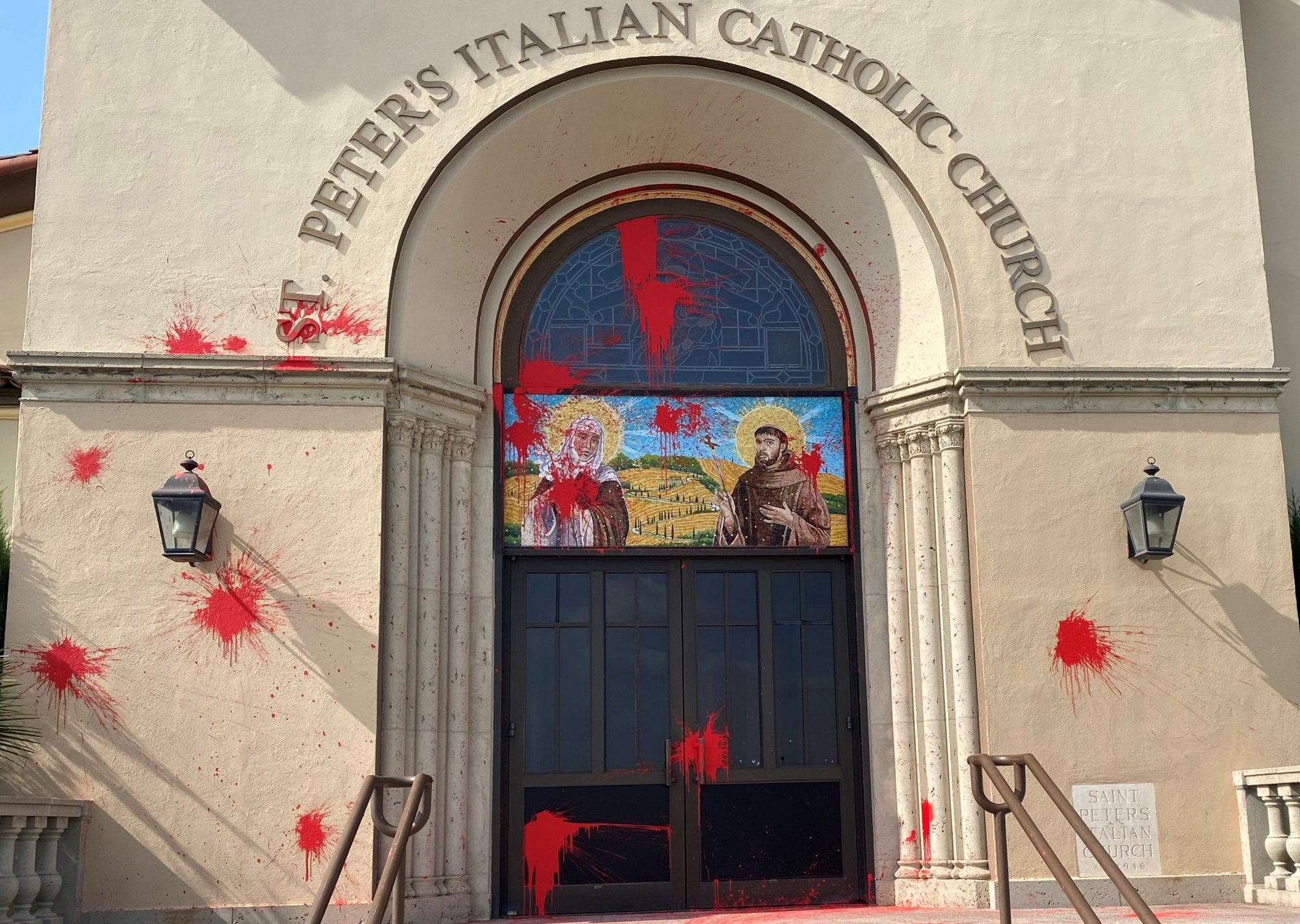 Vandalism Columbus Day