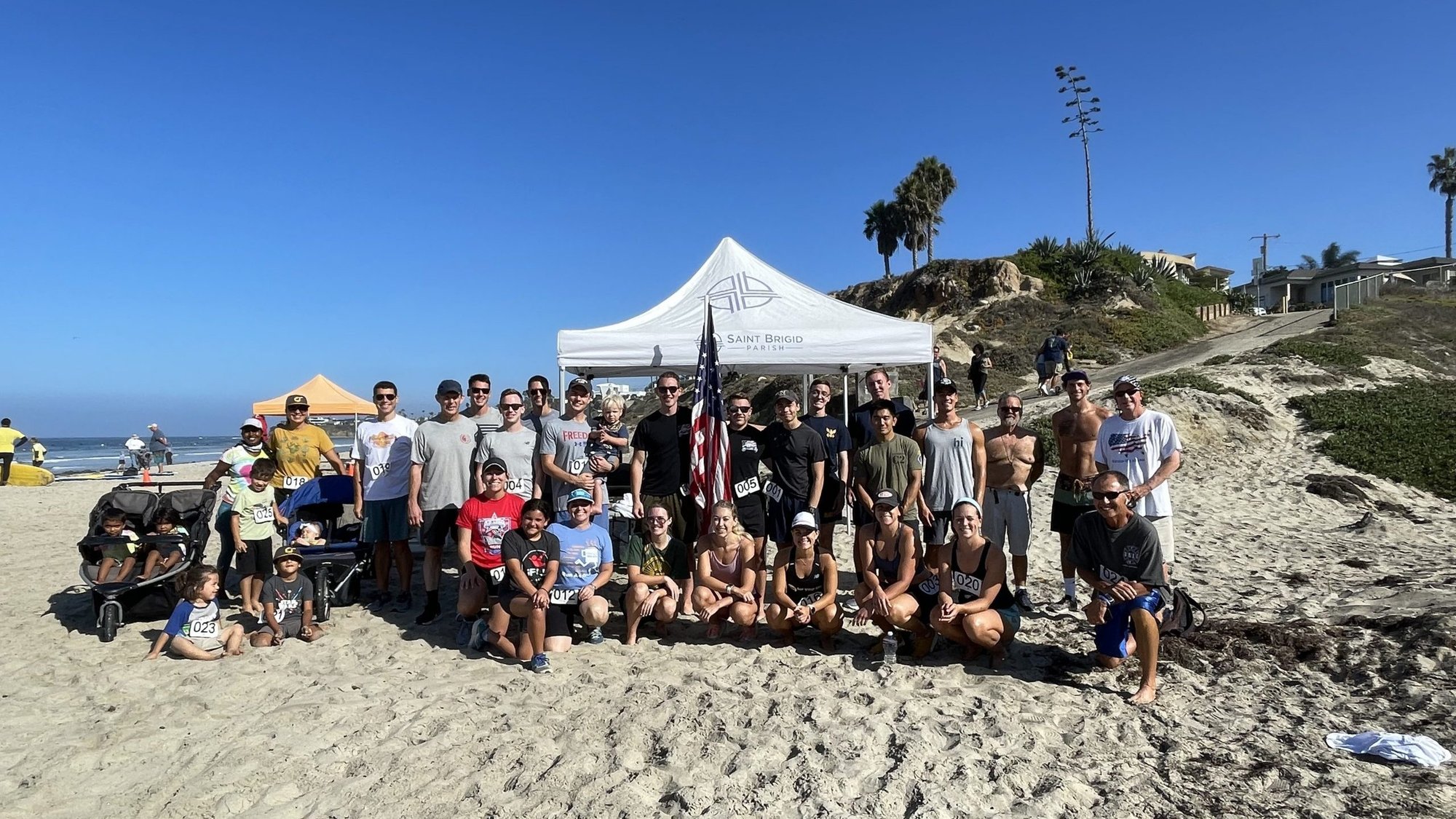 Members of the Capodanno Society, a military ministry in San Diego, are seen Sept. 11, 2021. They held their first annual "9/11 Run to Remember 5K" to mark the anniversary of the terrorist attacks on the World Trade Center and Pentagon. (CNS photo/courtesy Capodanno Society)