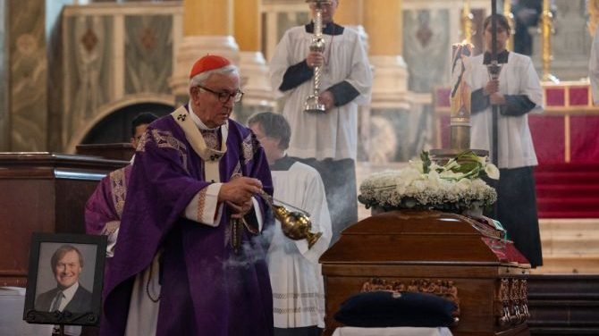 The Requiem Mass of Sir David Amess at Westminster Cathedral, London, England, Nov. 23, 2021. (Mazur/cbcew.org.uk. via CNA)
