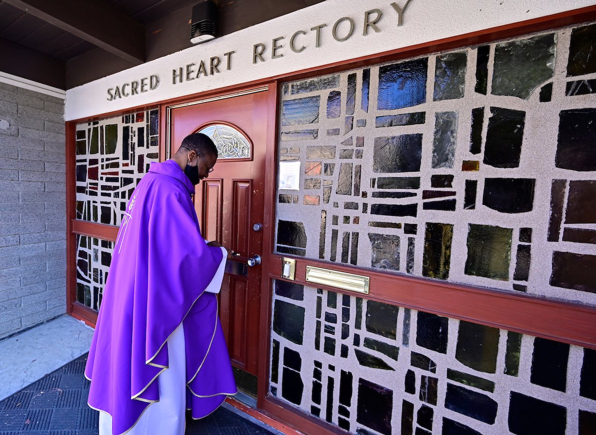 Fr. Aloysius Ezeonyeka was welcomed back to his parish at Sacred Heart Church after he was kidnapped during a trip to Nigeria on New Year’s Eve in 2020. “Fr. Al,” a beloved LA priest, shared his story in one of our most-read articles this year. (John McCoy)