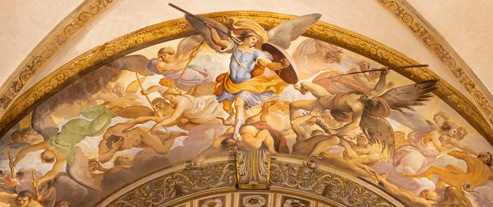 St. Michael the Archangel at war with fallen angels. (Shutterstock)