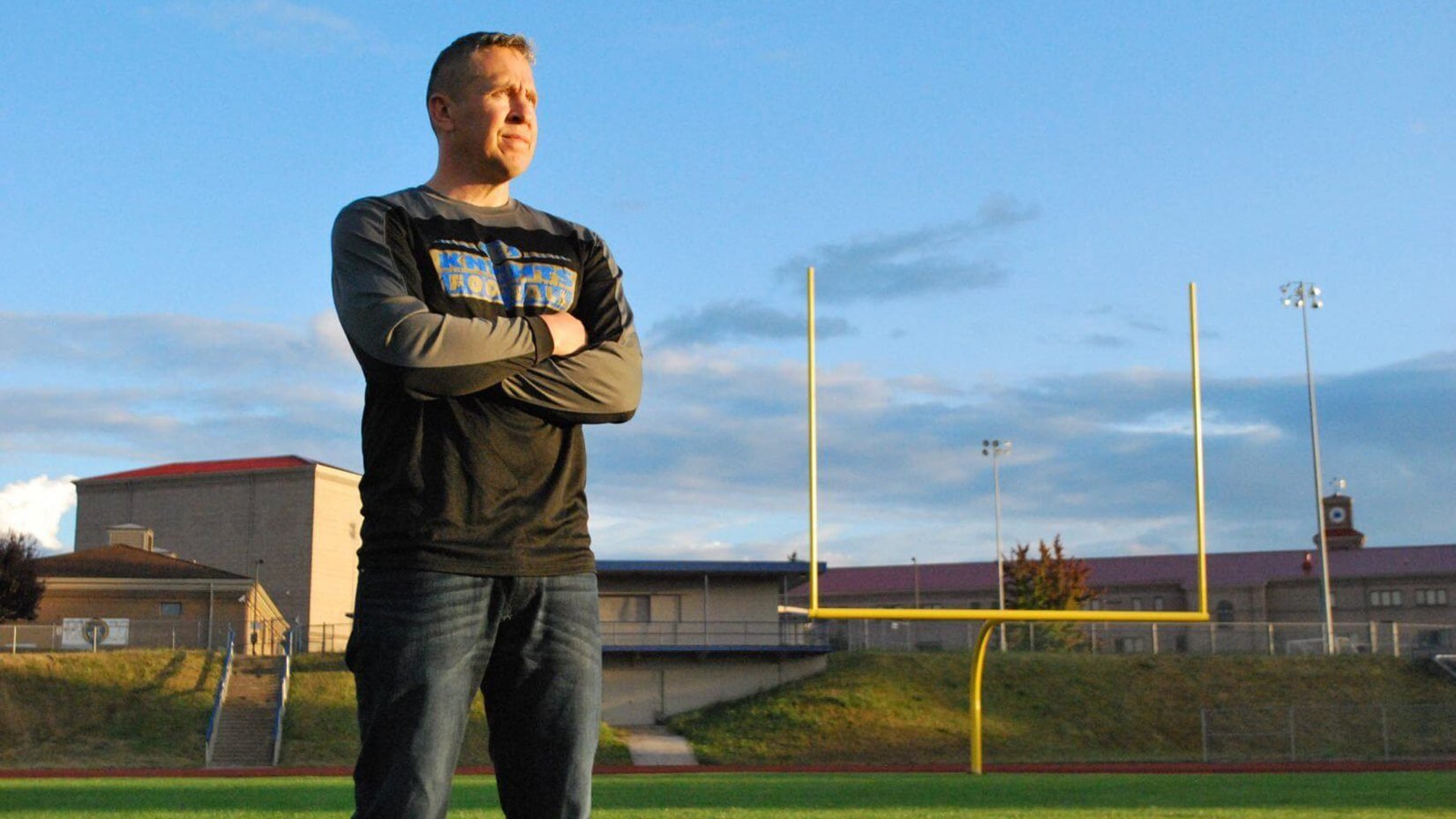 Joe Kennedy is seen in this undated photo. School officials at Bremerton High School in Washington suspended, and later fired, the football coach because he prayed after football games. (CNS photo/courtesy First Liberty Institute)
