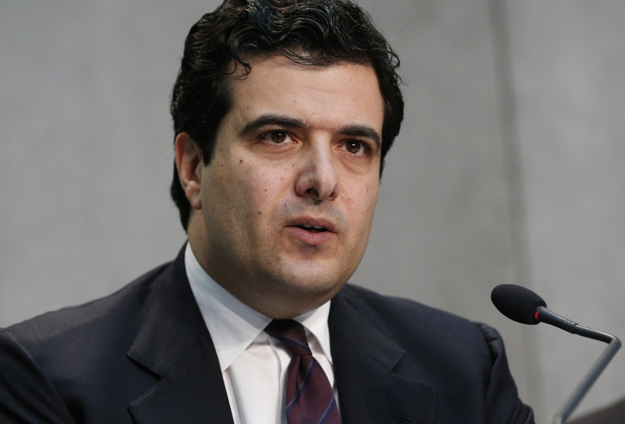 Tommaso Di Ruzza, the former director of the Vatican's financial watchdog agency, then known as the Financial Information Authority or AIF, took the stand April 27, 2022, at a Vatican trial regarding the Vatican's majority stake purchase of a property development project in London's Chelsea district. He is pictured in a 2015 photo. (CNS photo/Paul Haring)