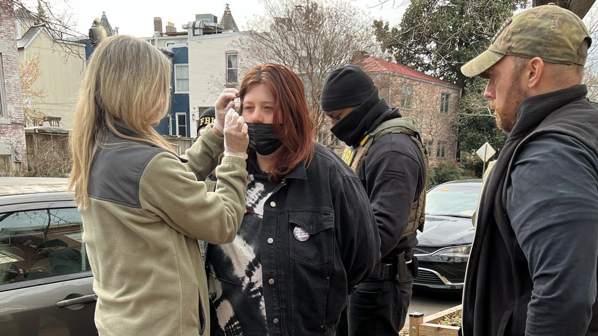 Lauren Handy during her arrest March 30. (Image via Facebook @PAAUNOW/@repreaux)