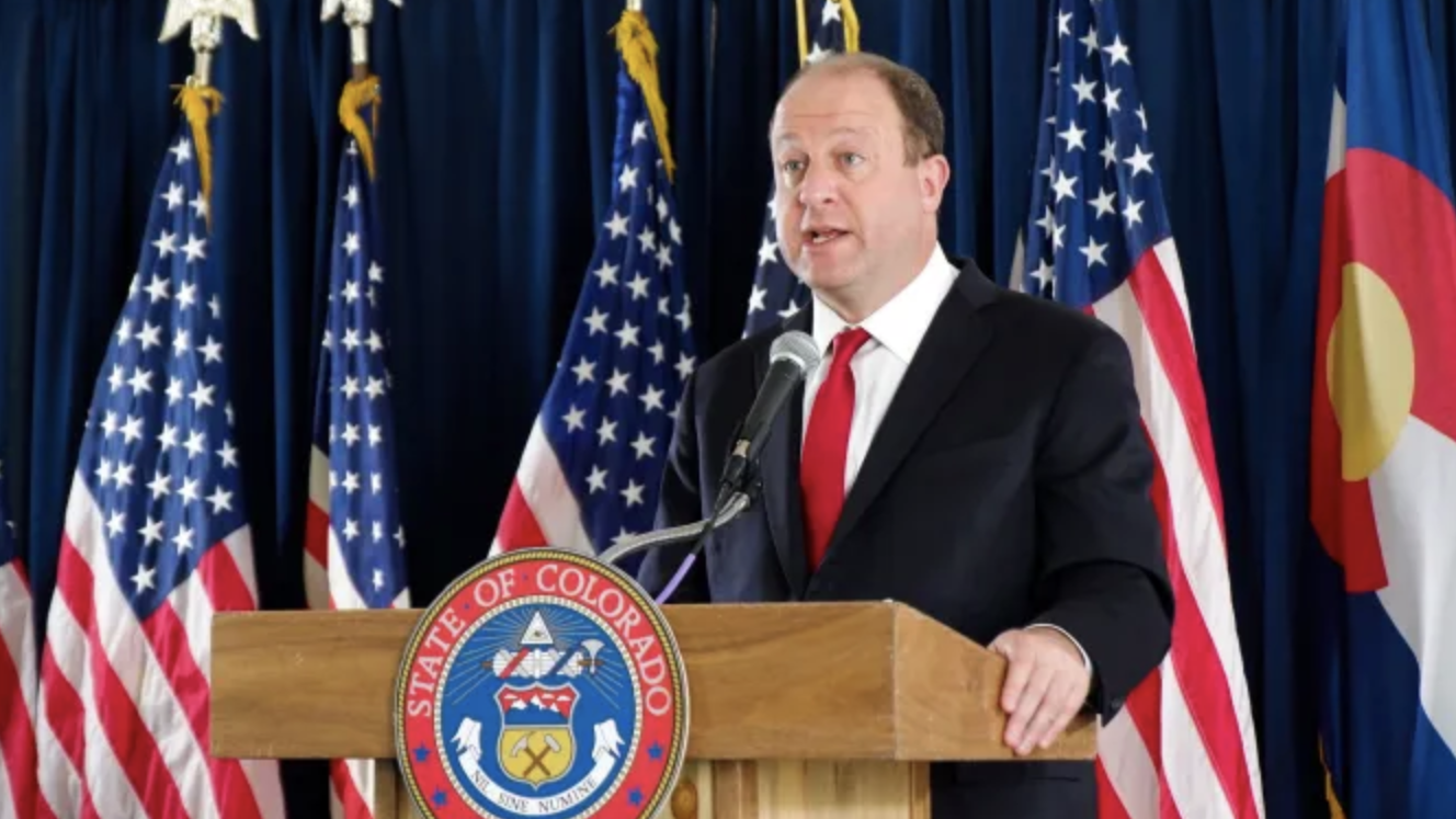 Colorado governor Jared Polis speaks at a press conference, June 11, 2020. (Jesse Paul/Flickr, CC BY-NC 2.0)