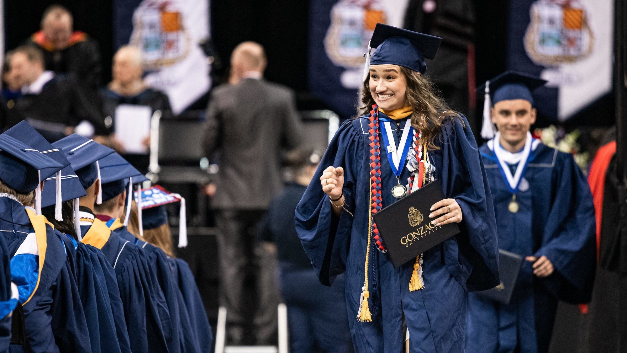 Undergraduates of Gonzaga University in Spokane, Wash., are seen during their commencement May 8, 2022. (CNS photo/Zack Berlat, courtesy Gonzaga University)