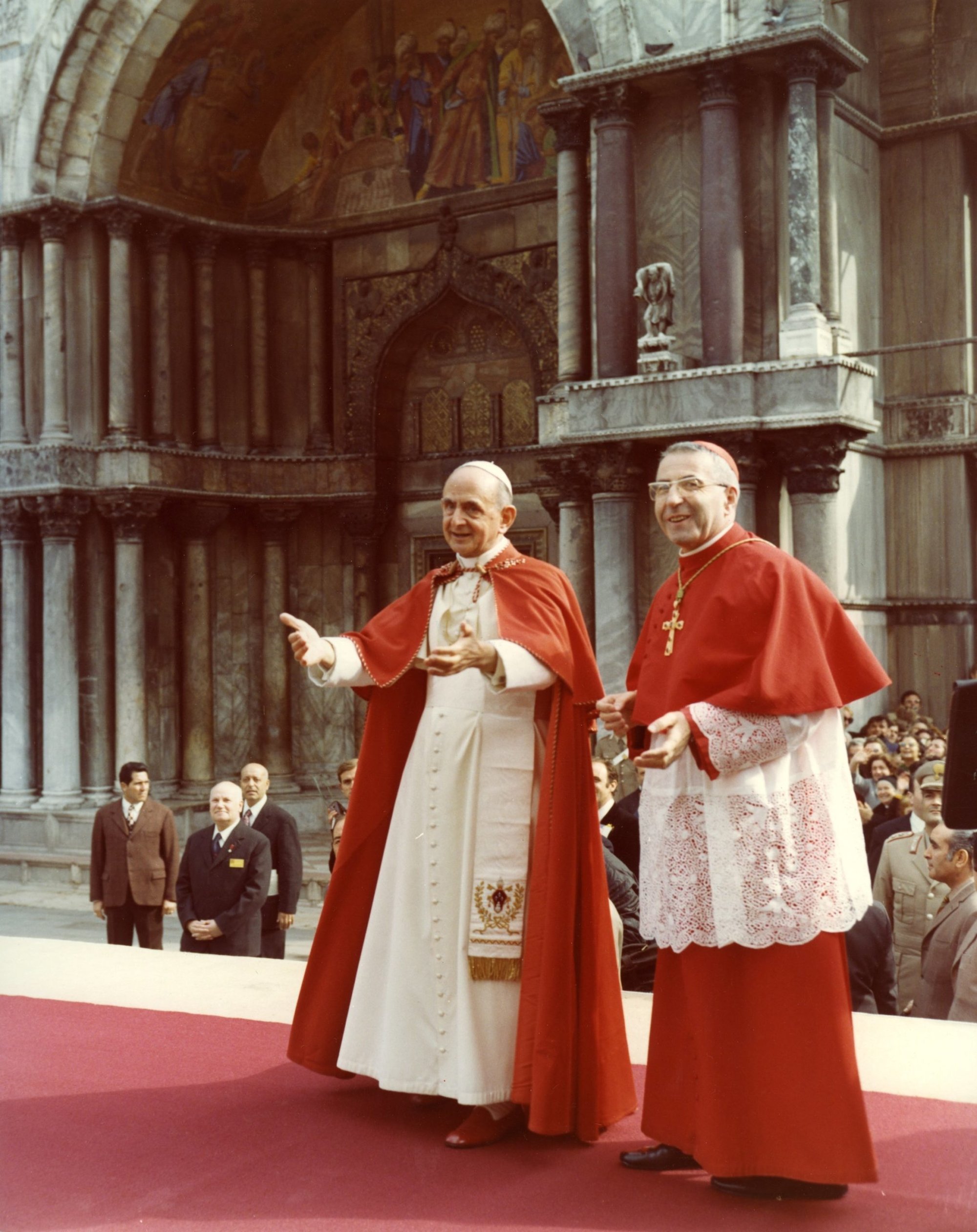 Pope Paul VI and Archbishop Albino Luciani, the future Pope John Paul I, are pictured in Venice in September 1972. The editorial director of Vatican News, Andrea Tornielli, wrote in a June 21 article that Archbishop Albino Luciani, the future Pope John Paul I, had hoped that Pope Paul VI would liberalize church teaching on artificial birth control, but when he didn't, the archbishop helped promote acceptance of "Humanae Vitae." (CNS photo)