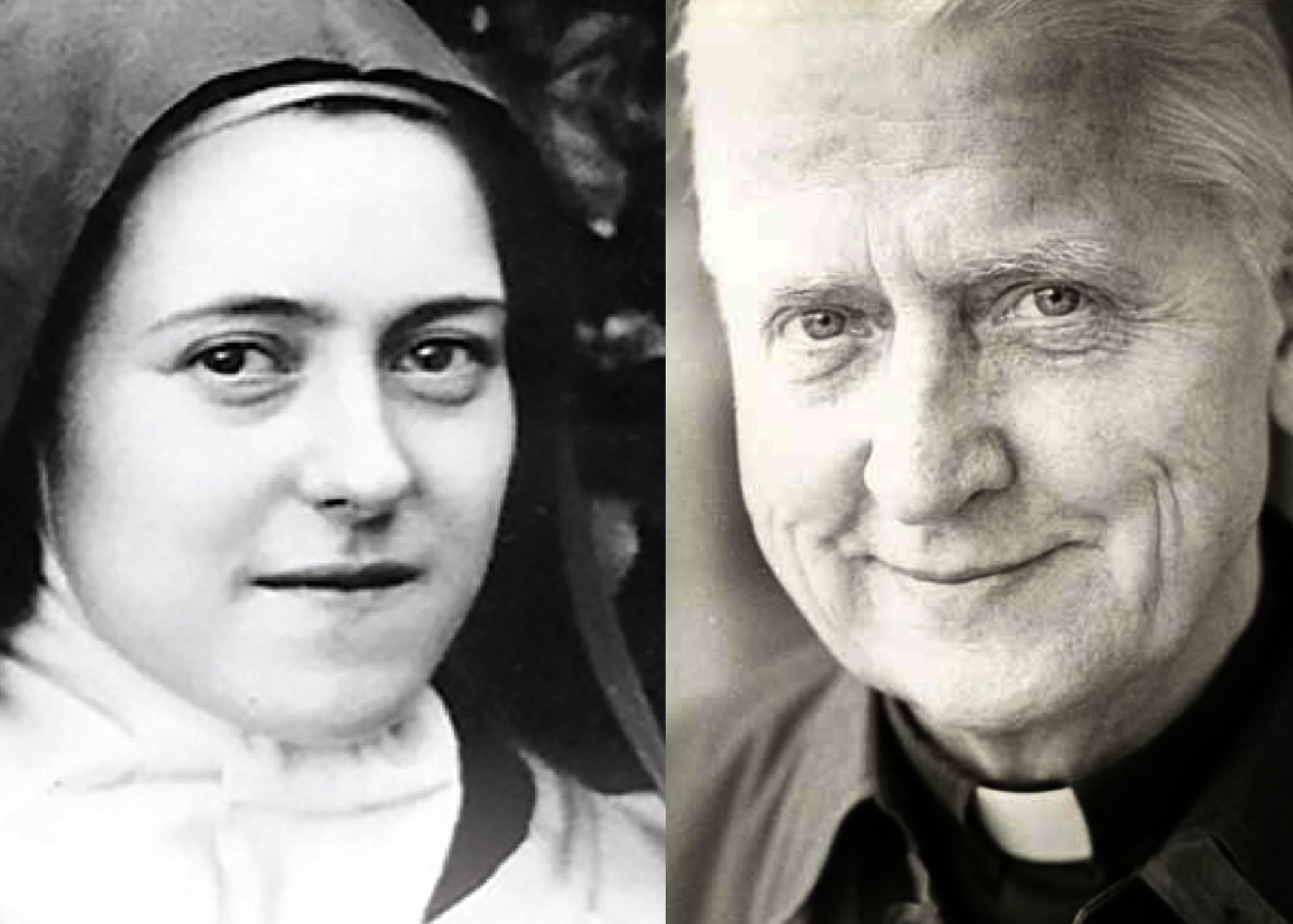 St. Thérèse of Lisieux and Father Walter Ciszek. (CNS/The Father Walter Ciszek Prayer League)