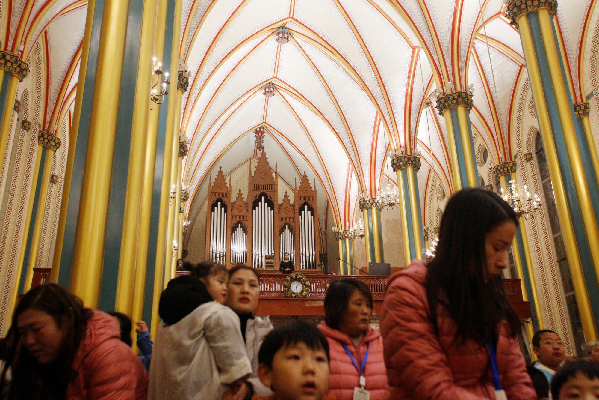 Worshippers attend a mass at Xishiku Cathedral, also known as Beitang, on Christmas Eve in Beijing in this Dec. 24, 2019, file photo. Two state-sponsored church bodies in China have elected new leaders, who promised to invigorate the Catholic faithful pastorally in line with the socialist principles of the Chinese Communist Party. (CNS photo/Florence Lo, Reuters)