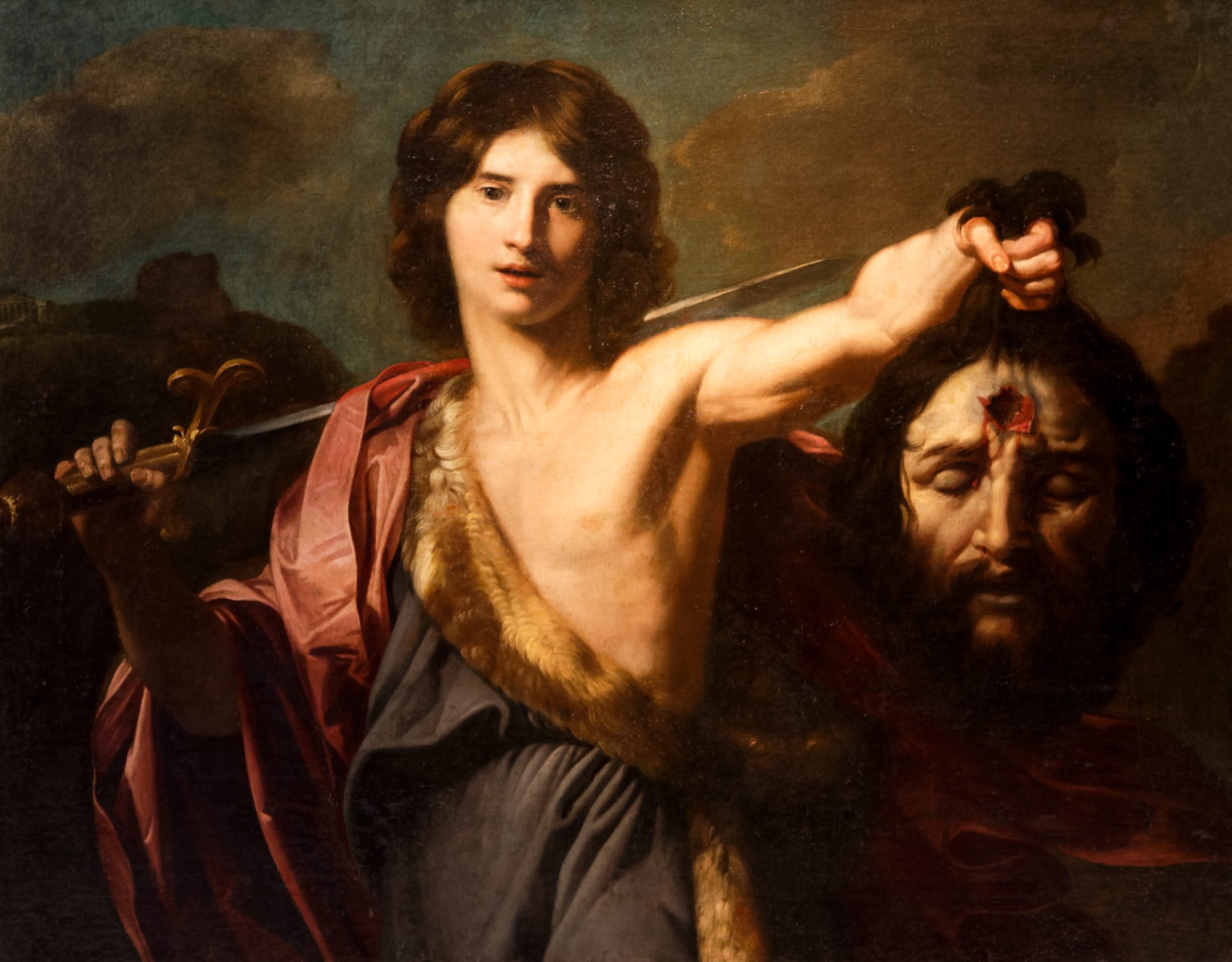 "David and Goliath," by Nicolas Régnier. (François de Dijon/National Museum of Serbia via Wikimedia Commons)
