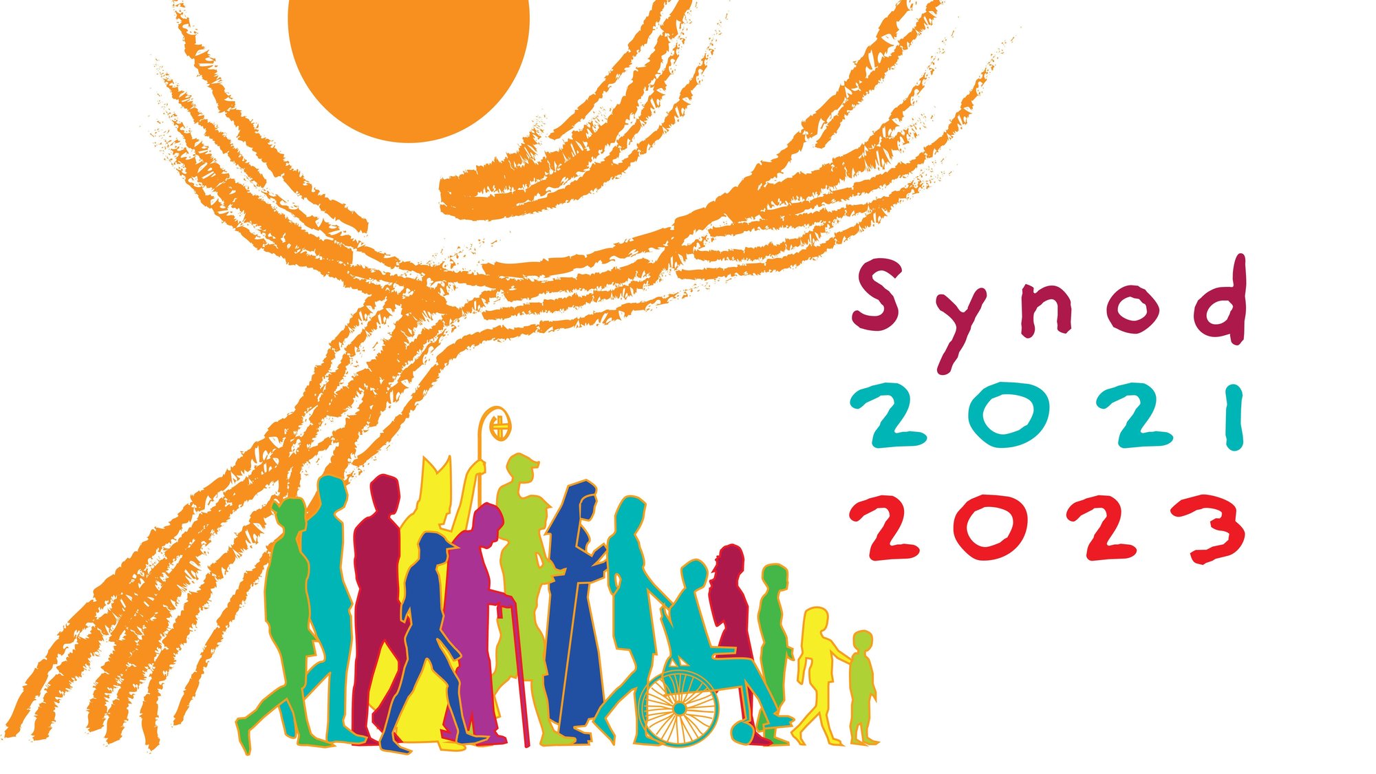 This is the official logo for the XVI Ordinary General Assembly of the Synod of Bishops. Catholic delegates have praised the conciliatory atmosphere of debates on the church's future direction, at a continental assembly in Prague, preparing Europe's recommendations for next October's Rome Synod on Synodality. (OSV News illustration/courtesy Synod of Bishops)