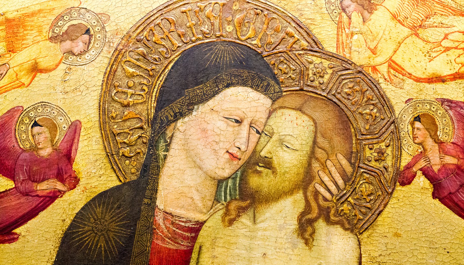 "Pieta con angeli dolenti," 14th century at Castello Visconteo in Pavia, Italy. (Adam Jan Figel/Shutterstock)