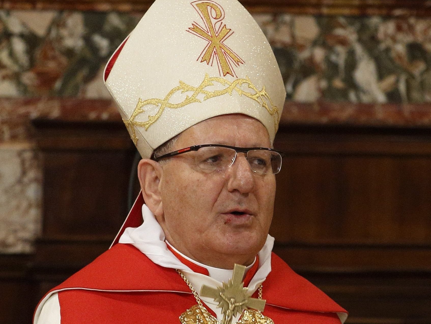 Cardinal Louis Sako celebrates a liturgy in St. Peter’s Basilica at the Vatican Feb. 4, 2013. (CNS/Paul Haring)