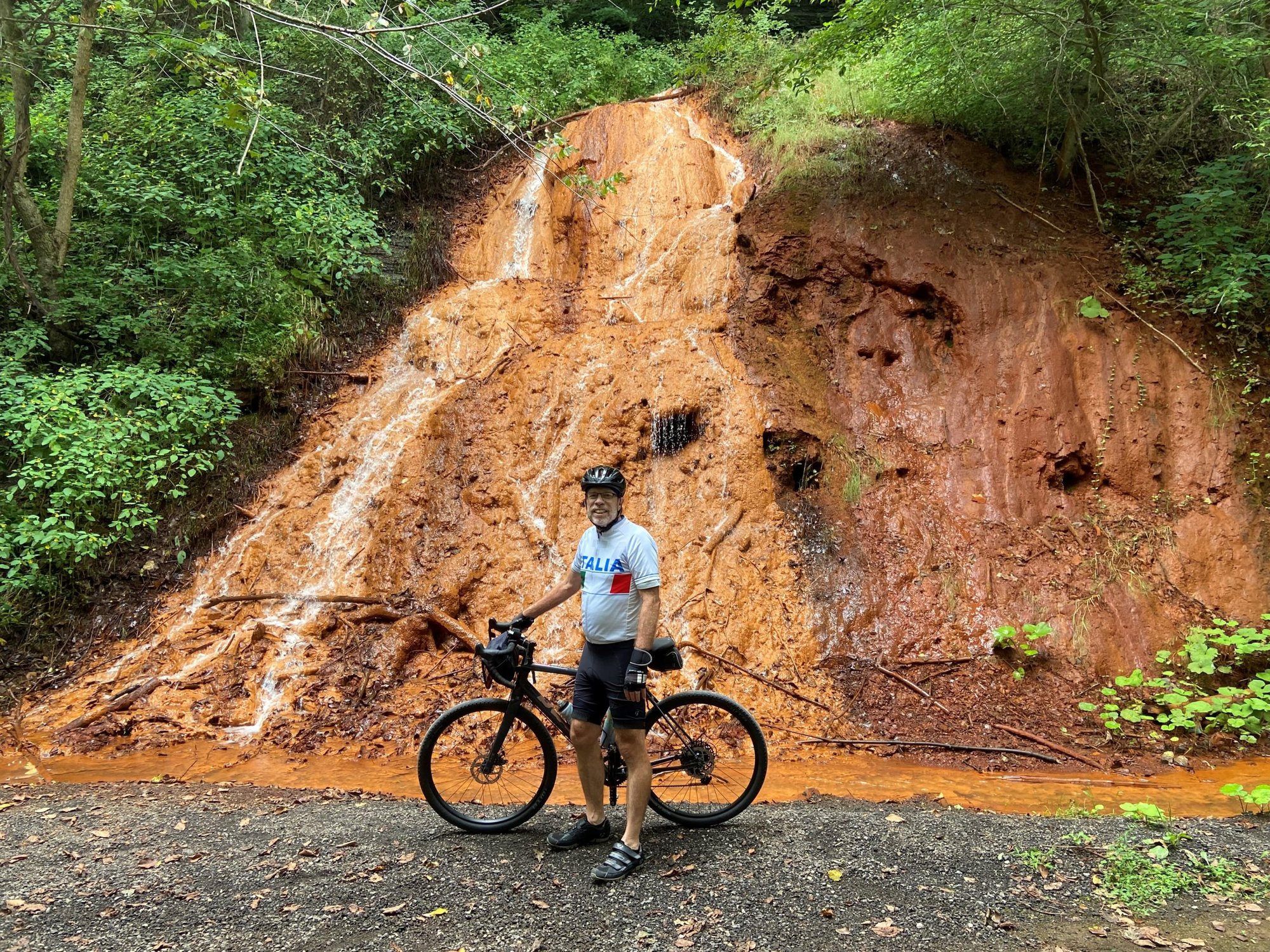 The author on a mountain trail in southern Pennsylvania during his 335-mile bike ride from Pittsburgh to Washington, D.C., this summer. (Submitted photo)