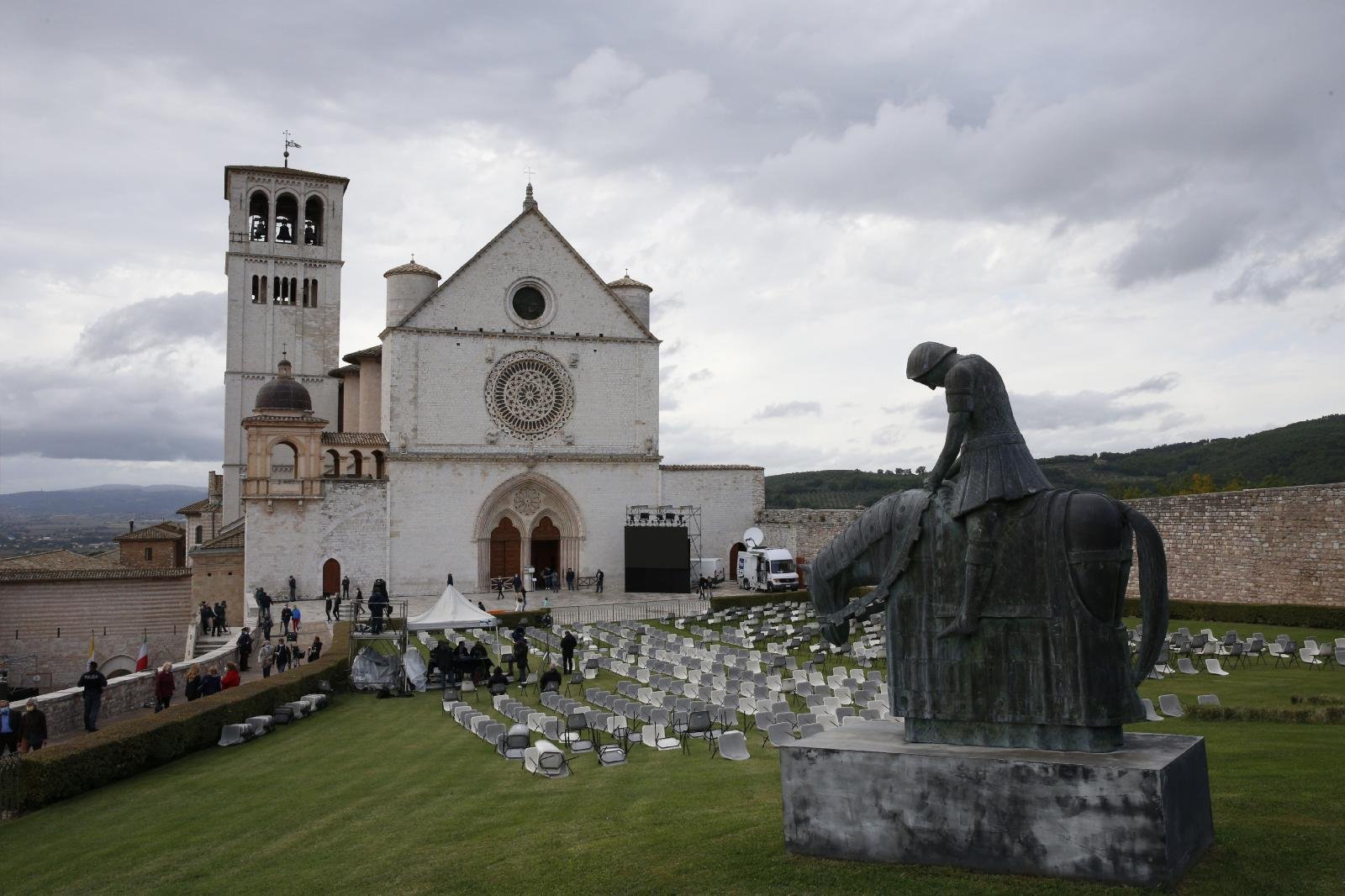 The Basilica of St. Francis of Assisi is seen in this 2020 file photo. St. Francis, who was born in Italian town of Assisi in the 12th century, is the patron saint of ecology and his feast day is Oct. 4. (CNS/Paul Haring)