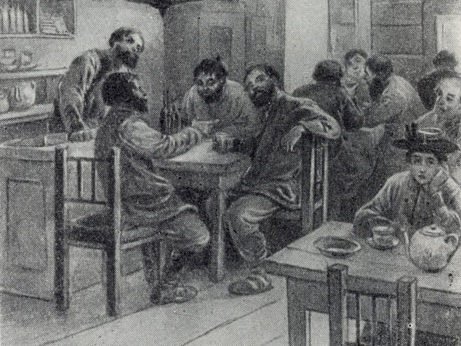 Illustration to Anton Chekov’s “In the Cart,” by Alexander Apsit, 1880-1943, Russian. (Wikipedia)