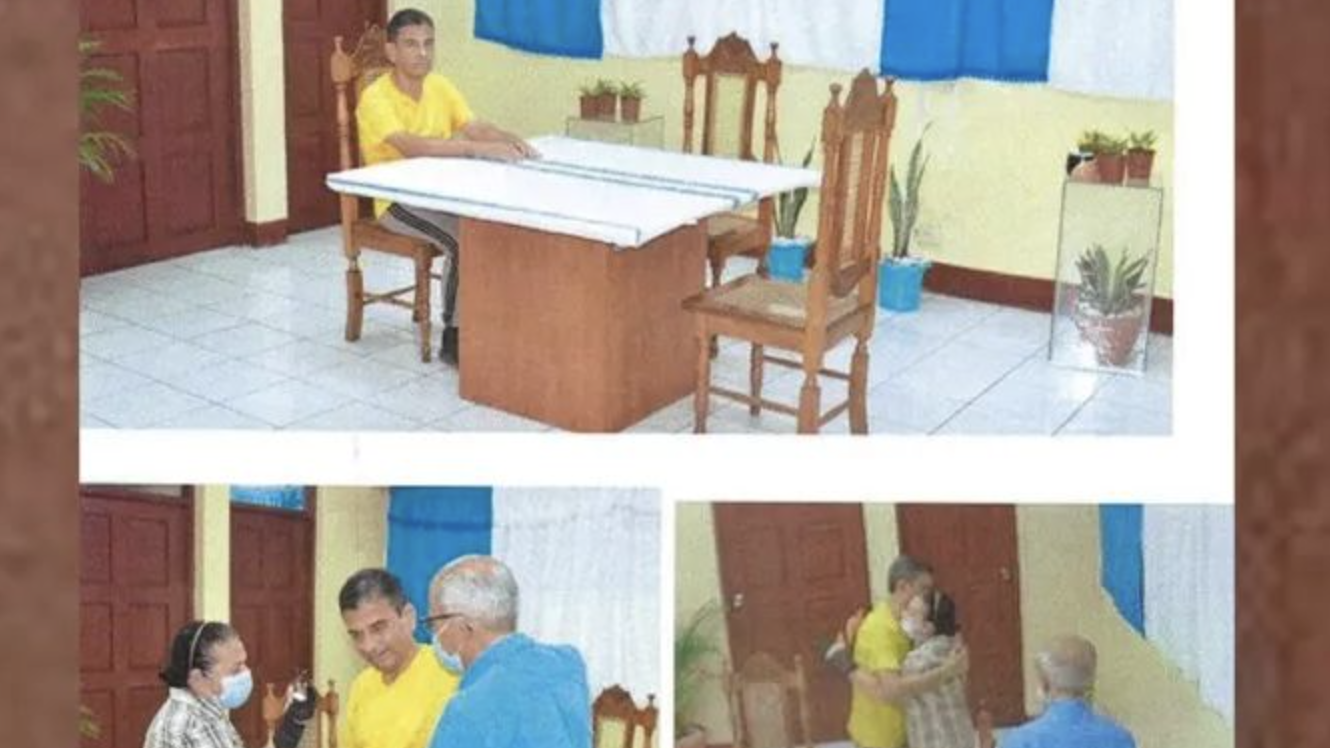 Some photographs of Nicaraguan Bishop Rolando Álvarez disseminated by the dictatorship of Nicaragua. (Ministry of the Interior of Nicaragua via CNA)