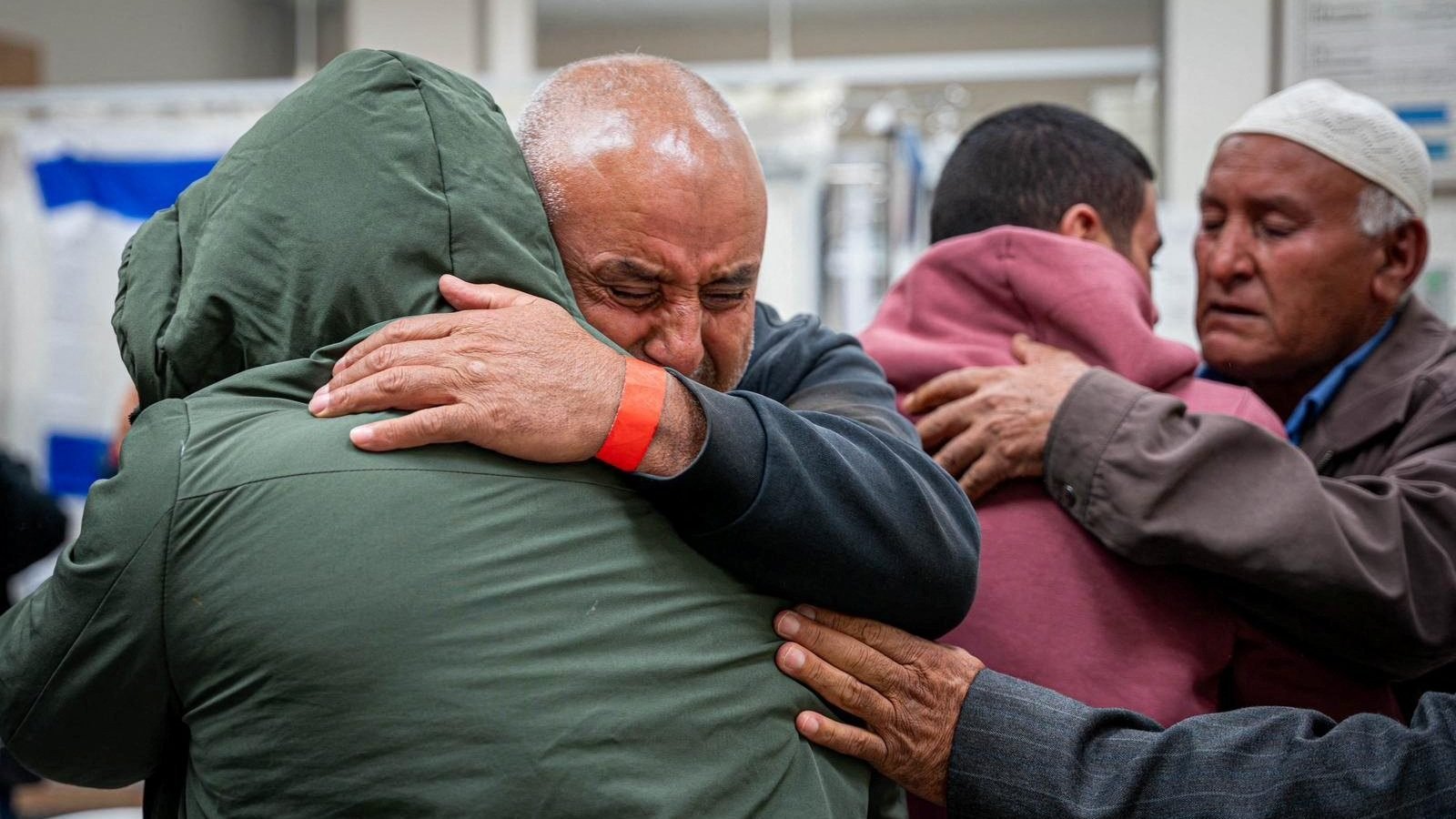 Bilal Al Zaiadna, 21, reunites with his family at Soroka Medical Center in Beersheba, Israel, Dec. 1, 2023, following his release after being held hostage by the Palestinian militant group Hamas in the Gaza Strip. (OSV News photo/courtesy Prime Minister's Office Handout via Reuters)