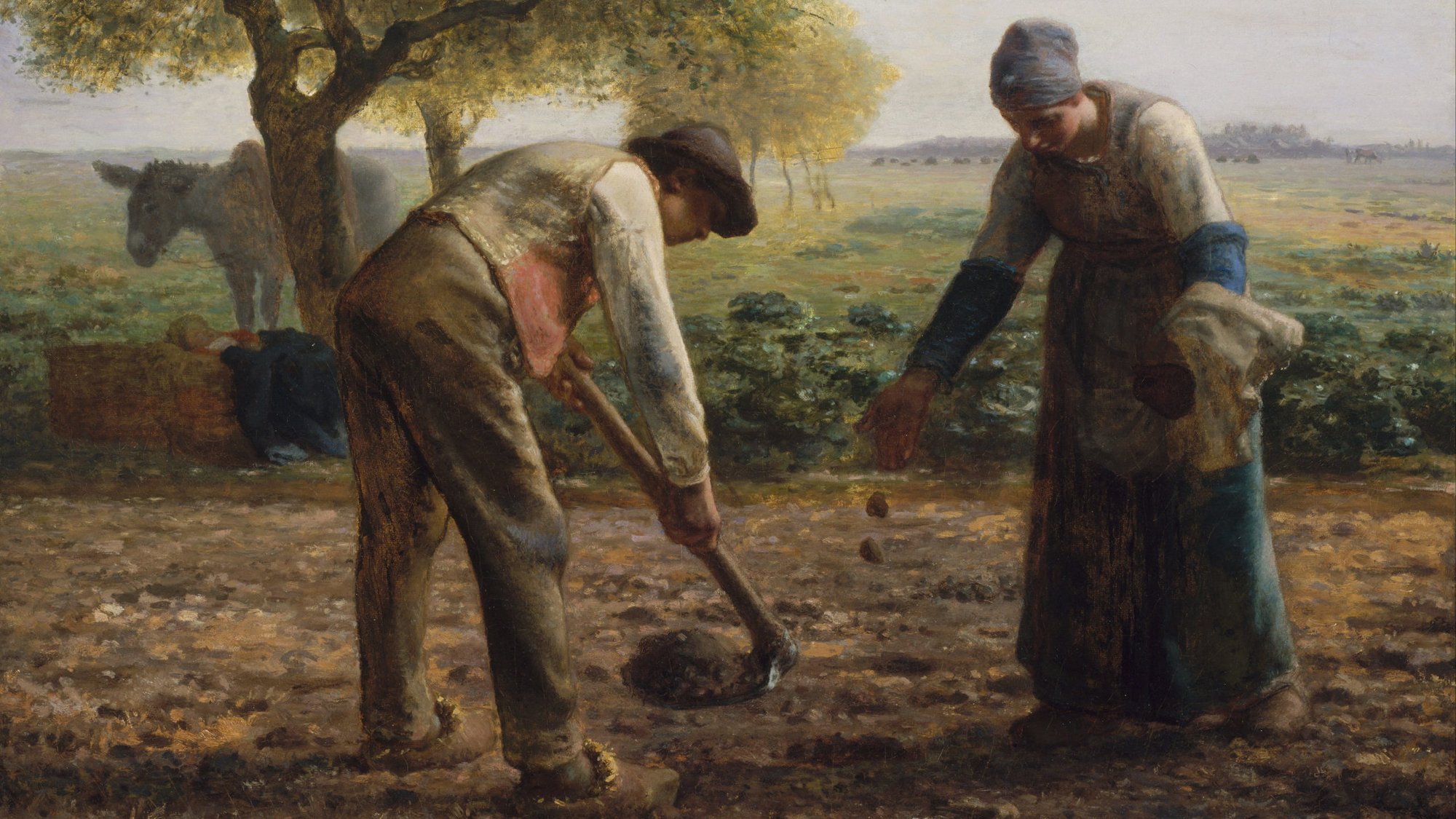 "Potato Planters," by Jean-François Millet, 1814-1875, French.
