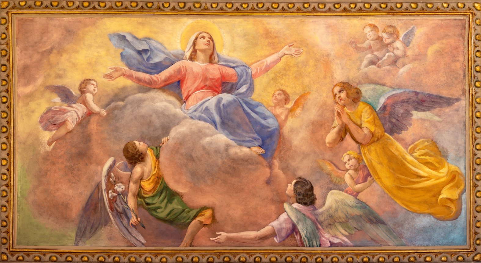 The fresco “Assumption of Virgin Mary” in the church Chiesa di sant Antonio, by C. Secchi. (Shutterstock)