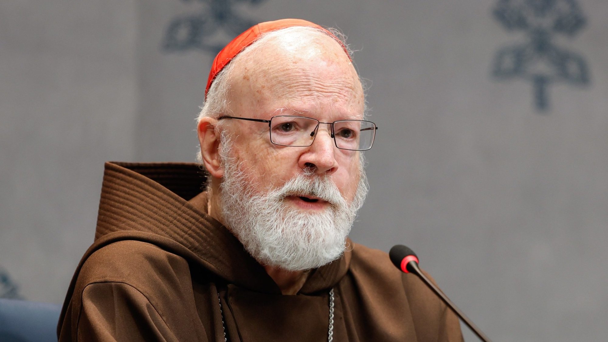Cardinal Sean P. O’Malley, president of the Pontifical Commission for the Protection of Minors, speaks at a news conference at the Vatican Oct. 29, 2024, about the commission’s first pilot annual report, which highlights safeguarding progress, gaps and recommendations for over 20 church-based entities. (CNS photo/Lola Gomez)