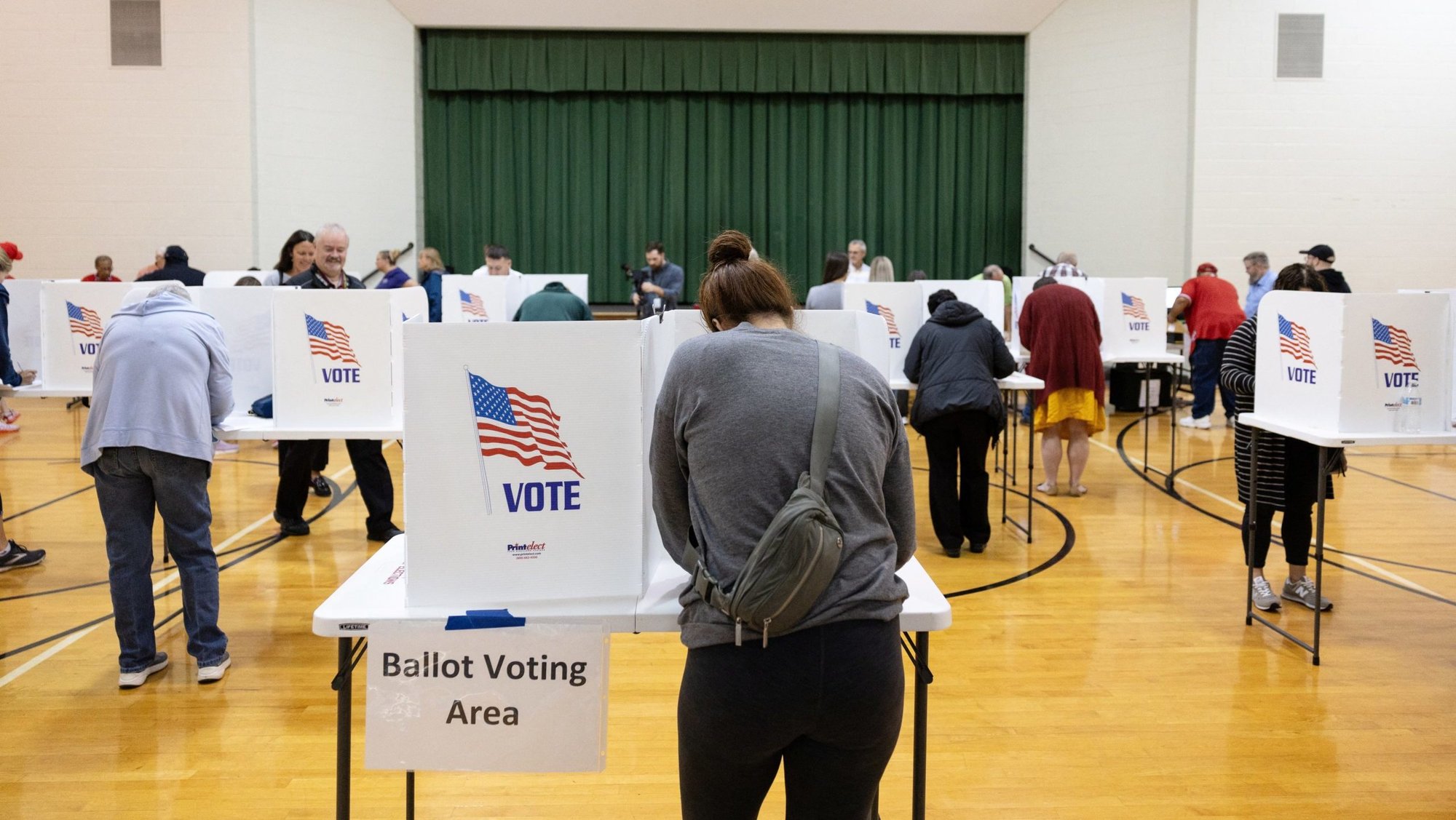 People vote at a polling station in the U.S. presidential election on Election Day, Nov. 5, 2024, in Springfield, Ohio. (OSV News photo/Megan Jelinger, Reuters)