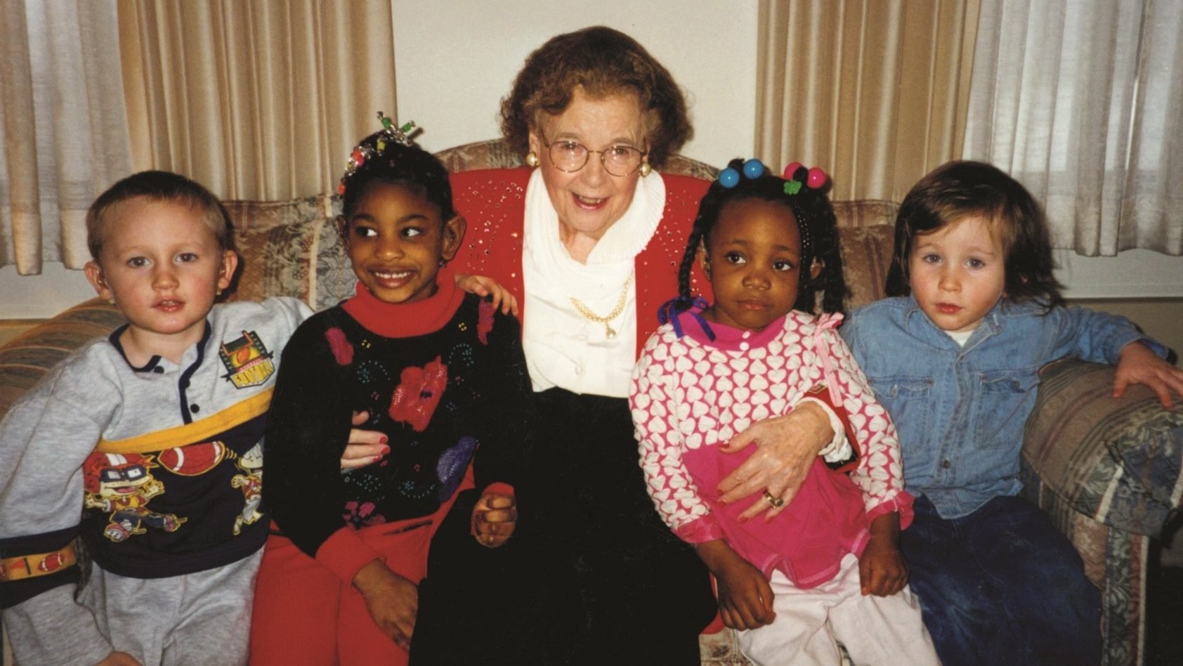 Gertrude Agnes Barber is pictured with children in an undated photo in Erie, Pa. Barber founded the Barber National Institute for adults and children with intellectual disabilities and behavioral health challenges. Her cause for canonization was presented during the Fall Assembly of the U.S. Conference of Catholic Bishops held Nov. 11-14, 2024. (OSV News photo/CNS file, courtesy Barber National Institute)