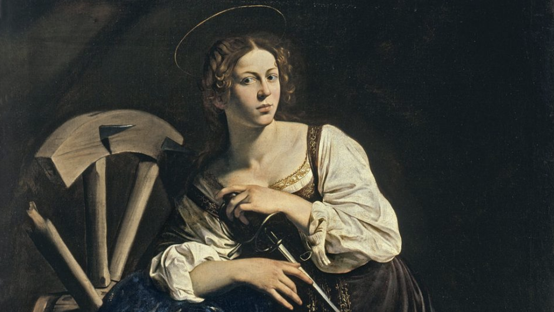'Catherine of Alexandria,' Caravaggio, 1598. (Wikimedia Commons)