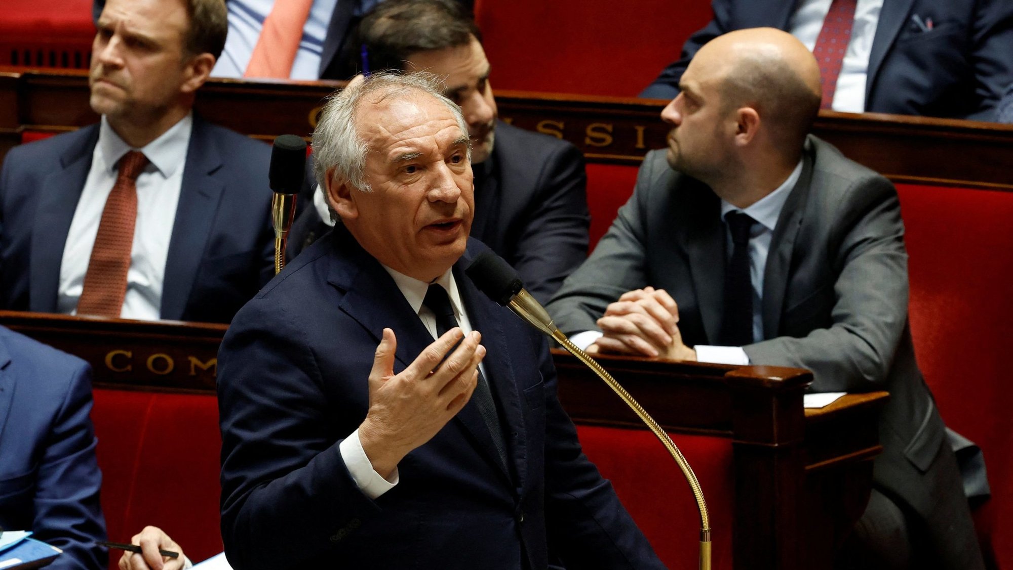 French Prime Minister Francois Bayrou speaks during a session of questions to the government session at the National Assembly in Paris Jan. 28, 2025. (OSV News photo/Gonzalo Fuentes, Reuters)