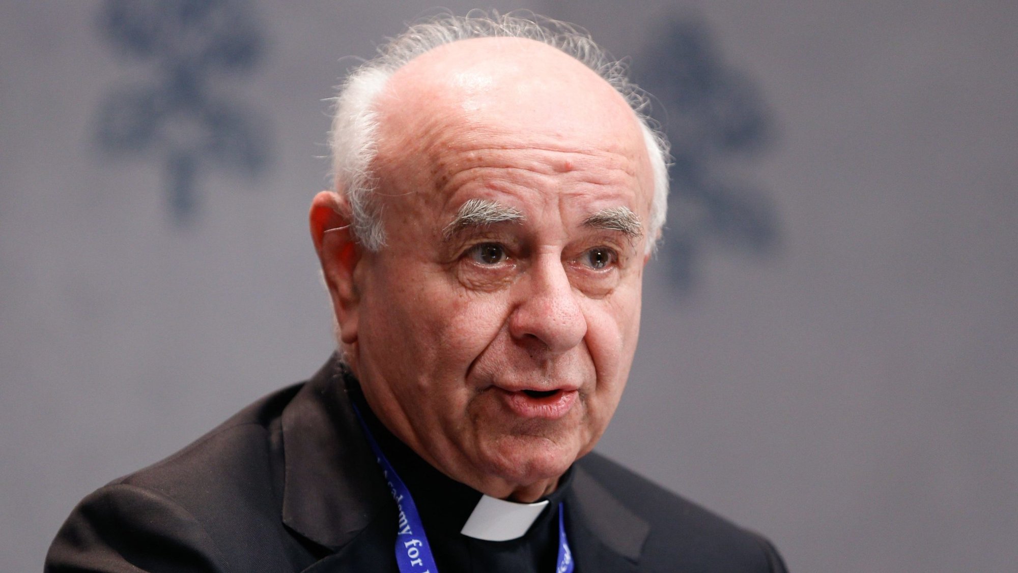 Archbishop Vincenzo Paglia, president of the Pontifical Academy for Life, speaks at a news conference at the Vatican March 3, 2025. (CNS/Lola Gomez)