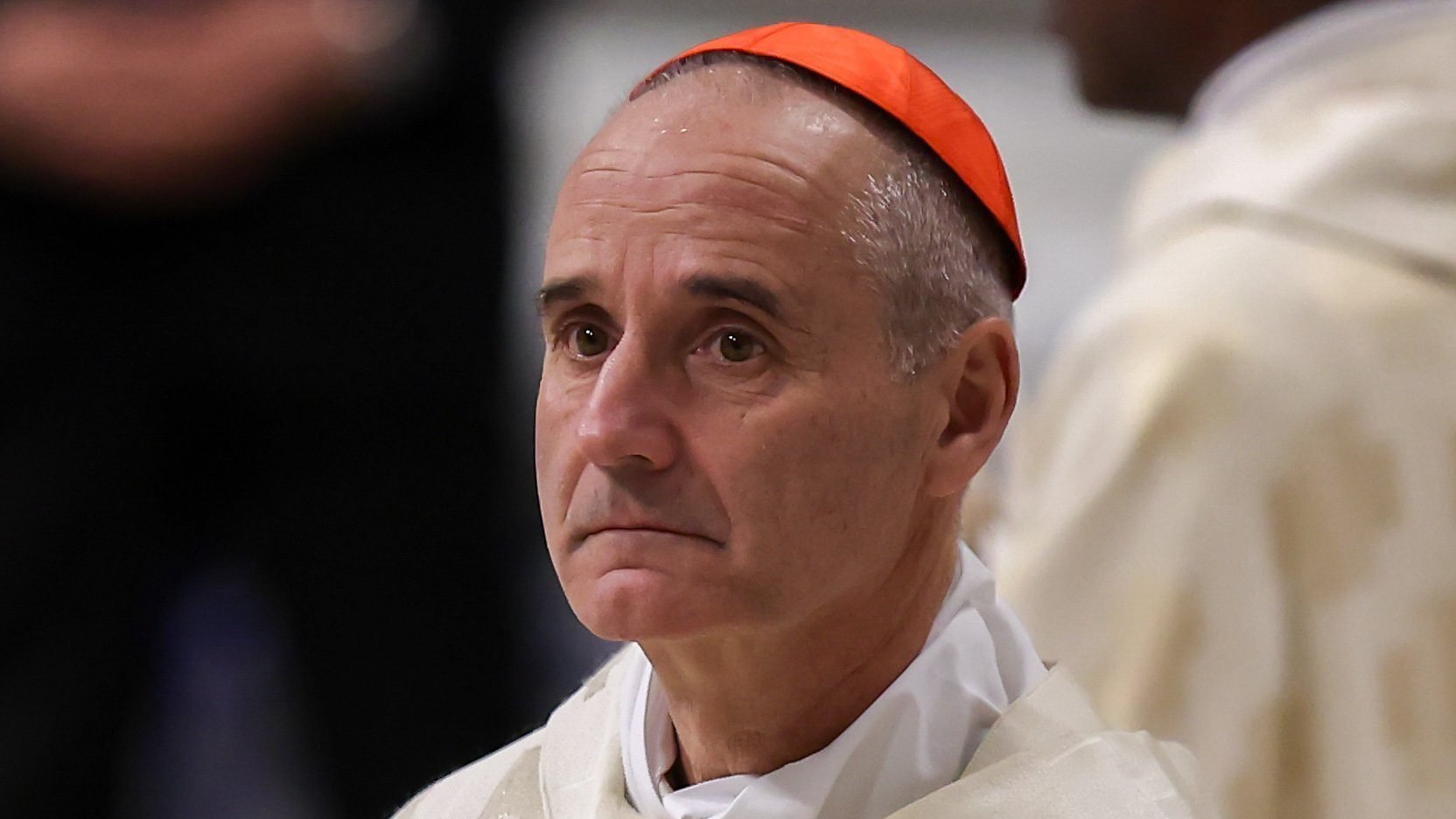 New Cardinal Jean-Paul Vesco of Algiers, Algeria, processes into St. Peter's Basilica to celebrate Mass with Pope Francis at the Vatican Dec. 8, 2024, the feast of the Immaculate Conception. The Mass included the newest members of the College of Cardinals, whom the pope elevated Dec. 7. (CNS photo/Lola Gomez)