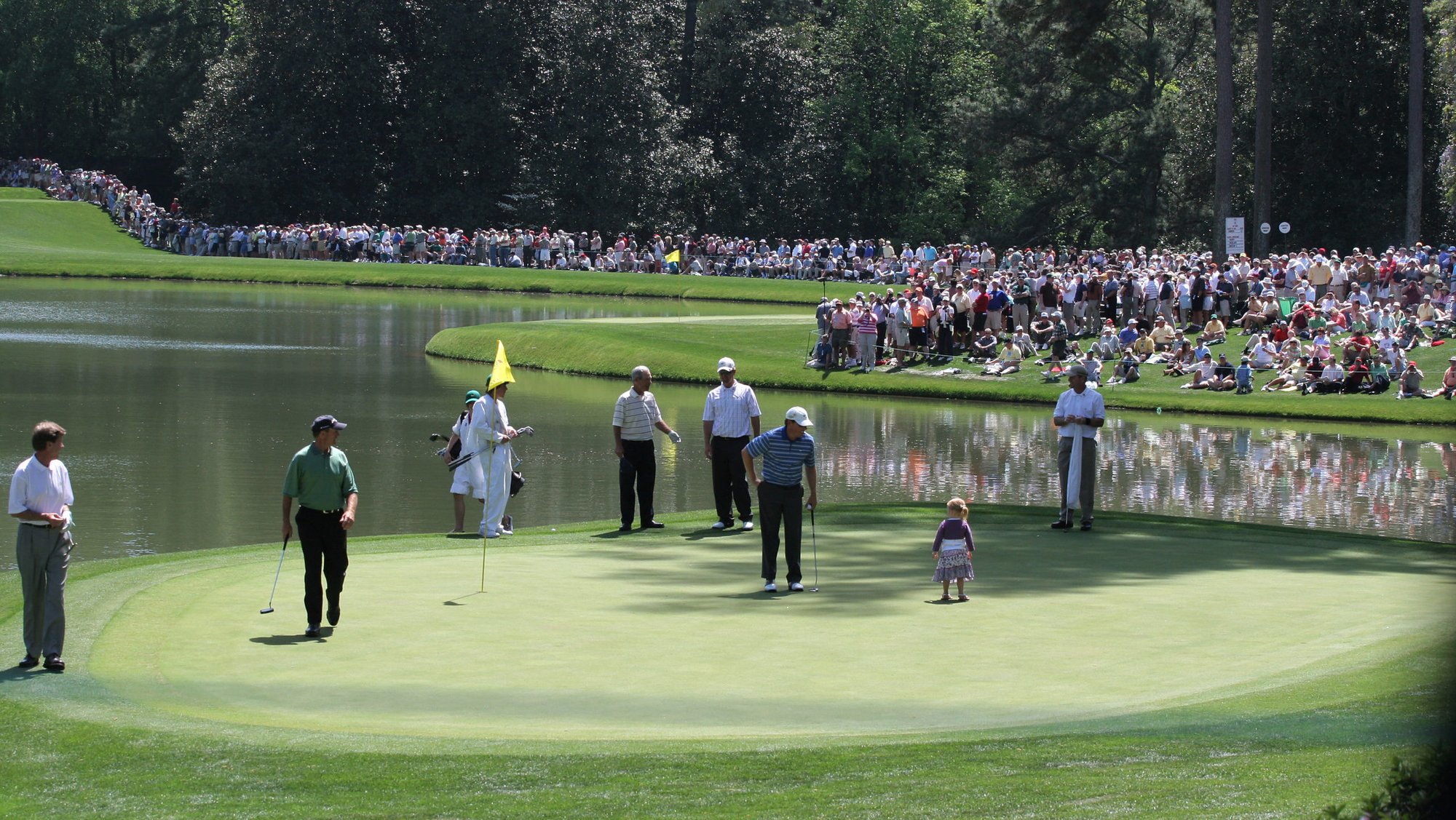 Justin Leonard at the 2006 Masters golf tournament in Augusta, Georgia, during the Par 3 contest. (Shutterstock)
