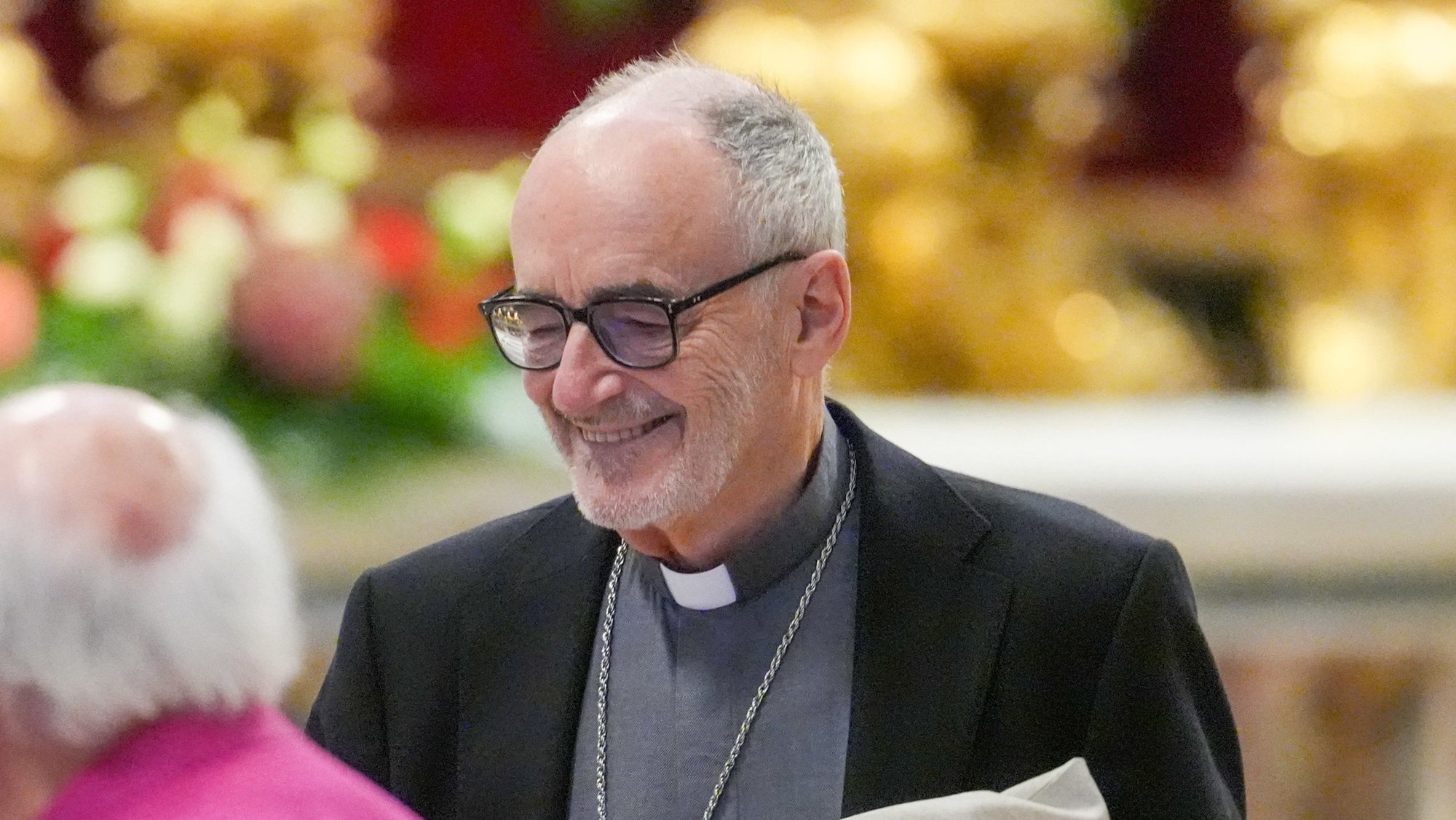 Canadian Cardinal Michael Czerny arrives at St. Peter’s Basilica for the Mass “Pro Eligendo Romano Pontifice” (“for the election of the Roman pontiff”) at the Vatican May 7, 2025. (CNS photo/Lola Gomez)