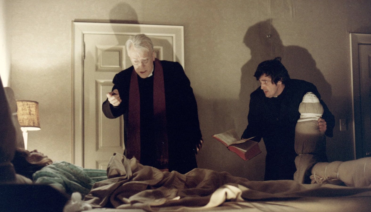 Linda Blair, Max von Sydow, and Jason Miller in “The Exorcist.” (IMDB)
