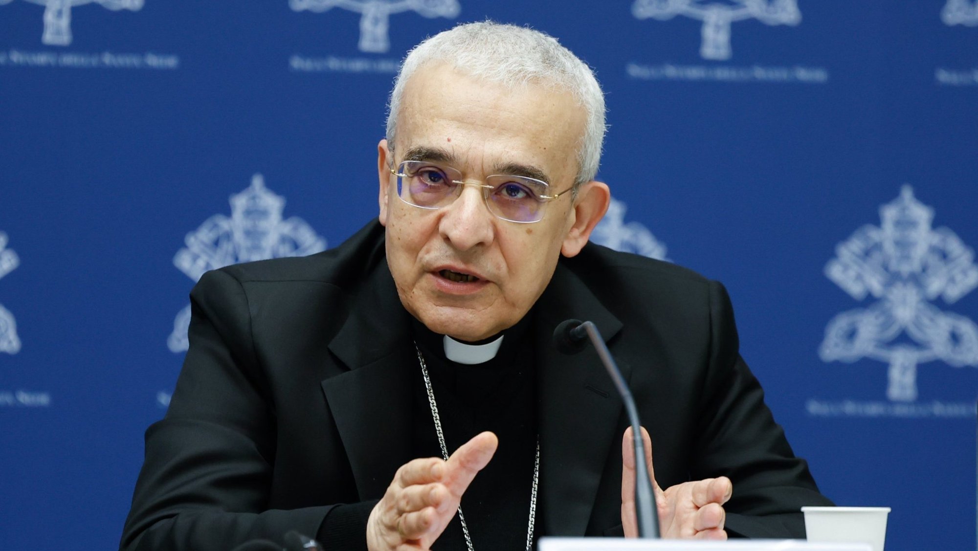 Archbishop Filippo Iannone, named prefect of the Dicastery for Bishops by Pope Leo XIV Sept. 26, 2025, is seen at the Vatican in this file photo from March 14, 2024. (CNS photo/Lola Gomez)