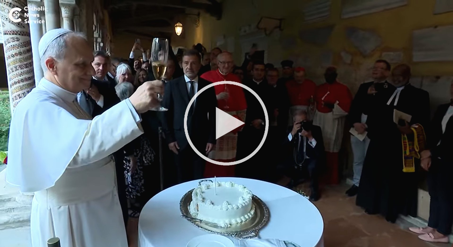 Pope Leo XIV marked his 70th birthday on Sept. 14 — the feast of the Exaltation of the Cross — with his Sunday Angelus address, an ecumenical prayer service, and then with a birthday cake. (Catholic News Service)