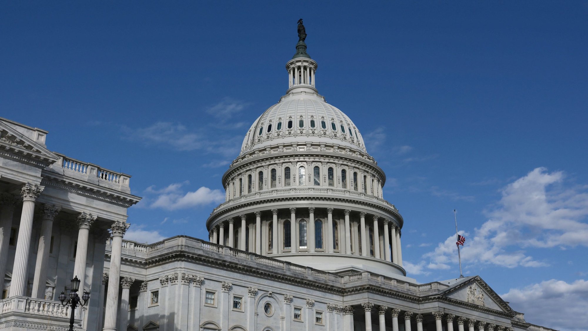 The U.S. Capitol building after the U.S. Senate advances a bill to end the government shutdown in Washington Nov. 10, 2025.(OSV News photo/Evelyn Hockstein, Reuters)
