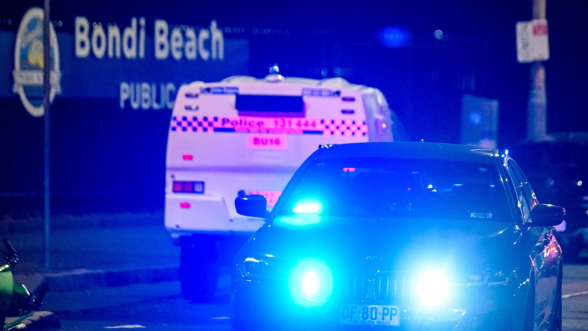 Emergency vehicles are at the scene of a mass shooting at Bondi Beach in Sydney Dec. 14, 2025. Two gunmen targeted Jewish beachgoers at an event celebrating the first day of Hanukkah, leaving 12 dead, including a gunman, and 29 wounded, New South Wales police said. (OSV News photo/Izhar Khan, Reuters)