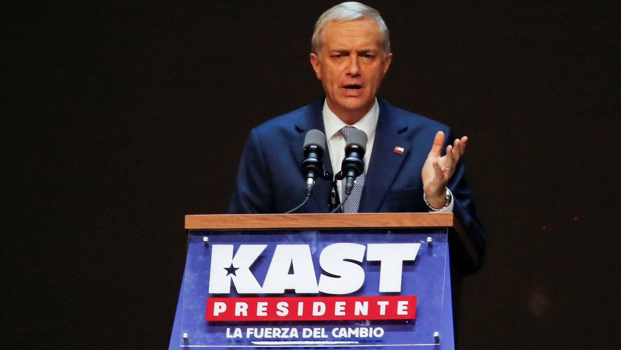 Jose Antonio Kast, a member of the far-right Republican Party of Chile, addresses supporters after winning the presidential runoff election in Santiago Dec. 14, 2025. Chile's bishops congratulated Kast for claiming the South American country's election but called for the president-elect to "promote an environment of dialogue, encounter, and respect, essential for rebuilding social trust" amid deep divisions and rising concerns over crime and migration. (OSV News photo/Rodrigo Garrido, Reuters)
