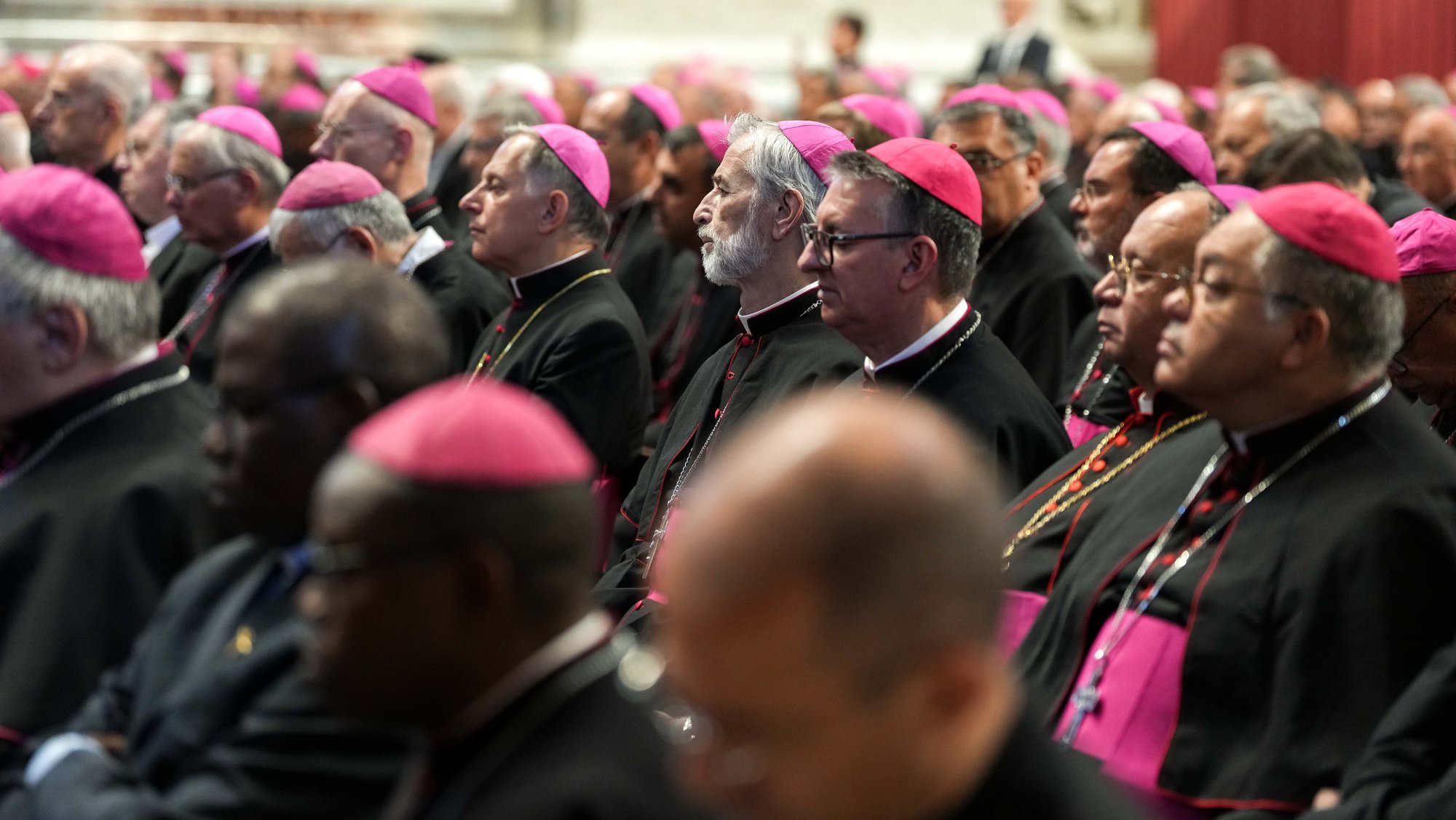 Bishops from around the world attend a reflection offered by Pope Leo XIV in St. Peter’s Basilica at the Vatican June 25, 2025, as part of the Jubilee of Bishops. (CNS photo/Lola Gomez)