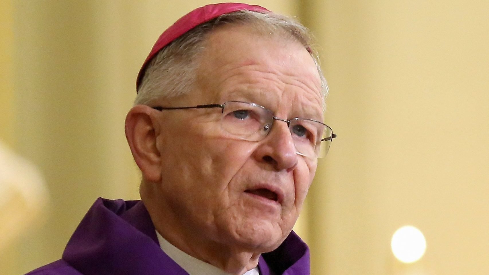 New Orleans Archbishop Gregory M. Aymond speaks at St. Louis Cathedral in this file photo dated Feb. 17, 2021. In a letter dated Dec. 26, 2025, the New Orleans Archdiocese issued an apology letter to all the claimants of child sexual abuse following its final settlement. (OSV News photo/Jonathan Bachman, Reuters)
