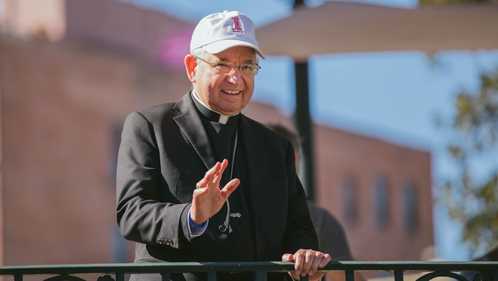 Archbishop José H. Gomez at the annual OneLife LA Walk for Life in downtown LA on Jan. 18, 2024. (Victor Alemán)
