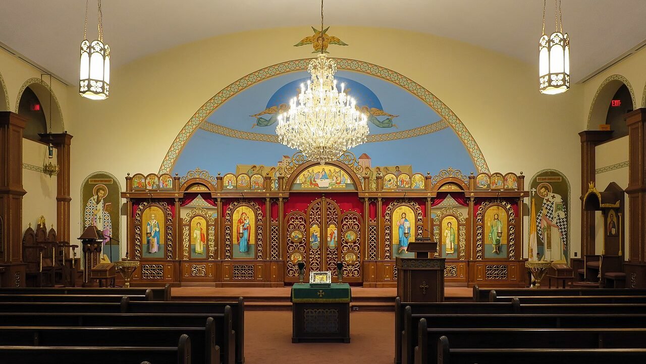 St. John the Baptist Ukrainian Catholic Cathedral nave in Parma, Ohio. (Wikimedia Commons)